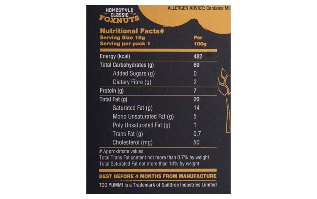 Too Yumm Homestyle Classic Foxnuts    Pack  38 grams